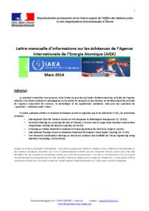 1  Représentation permanente de la France auprès de l’Office des Nations unies et des Organisations internationales à Vienne  N°7