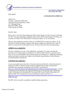 DEPARTMENT OF HEALTH AND HUMAN SERVICES Food and Drug Administration Silver Spring MDNDAACCELERATED APPROVAL