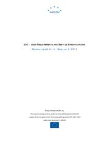 UHI - USER REQUIREMENTS AND SERVICE SPECIFICATIONS Status report Nr. 2 - Quarterhttp://www.naclim.eu The research leading to these results has received funding from NACLIM a project of the European Union 7th Fram