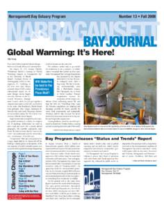 Narragansett Bay Estuary Program  Number 13 • Fall 2008 NARRAGANSETT BAY­­­­­­­­JOURNAL