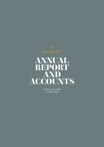 ANNUAL REPORT AND ACCOUNTS For the year ended 31 March 2012