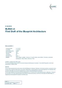 MJRA1.4: First Draft of the Blueprint Architecture  Milestone MJRA1.4