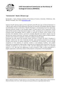 IUGS International Commission on the History of Geological Sciences (INHIGEO) 