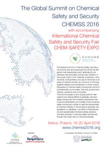 The Global Summit on Chemical Safety and Security CHEMSS 2016 with accompanying  International Chemical