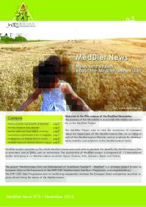 n.5  www.med-diet.eu Contents History, activities and benefits of MedDiet