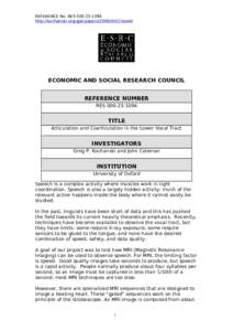 REFERENCE No. REShttp://kochanski.org/gpk/papers/2008/0407model ECONOMIC AND SOCIAL RESEARCH COUNCIL REFERENCE NUMBER RES