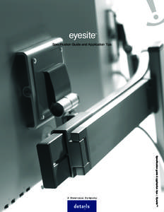 Specification Guide and Application Tips  Specification guide & application tips | Eyesite™ A Steelcase Company