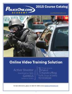 2015 Course Catalog  1 2015 Course Catalog All Videos and Courses By Topic