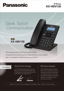 IP Phone  KX-HDV130 Sleek, Stylish Communication