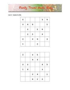 Level 3 – Sudoku for Kids
