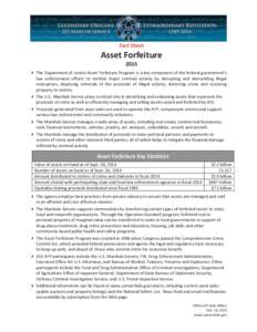 U.S. Marshals Service Fact Sheet - Asset Forfeiture