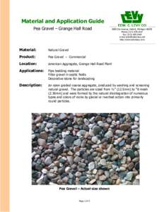 Material and Application Guide Pea Gravel – Grange Hall Road 8800 Dix Avenue, Detroit, MichiganPhoneLEVY Fax
