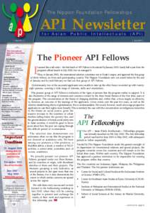 API NewsletterJune 2001 Issue No. 1