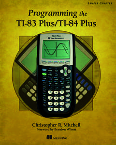 Programming the TI-83 Plus/TI-84 Plus