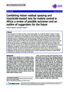 Okumu and Moore Malaria Journal 2011, 10:208 http://www.malariajournal.com/contentREVIEW  Open Access