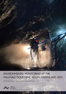 ENVIRONMENTAL MONITORING AT THE NALUNAQ GOLD MINE, SOUTH GREENLAND, 2013 Scientific Report from DCE – Danish Centre for Environment and Energy AU