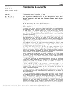 Presidential Documents Federal Register Vol. 67, No. 222