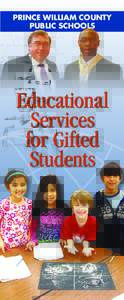 PRINCE WILLIAM COUNTY PUBLIC SCHOOLS Educational Services for Gifted