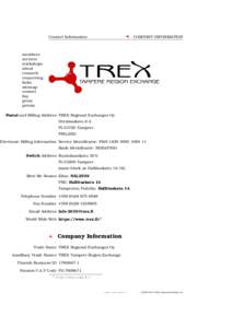 COMPANY INFORMATION  Contact Information members services