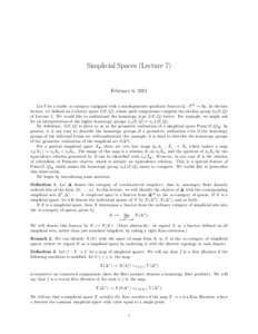 Mathematics / Algebraic topology / Category theory / Simplicial set / Kan fibration / Homotopy group / Classifying space / Homotopy / CW complex / Topology / Abstract algebra / Homotopy theory