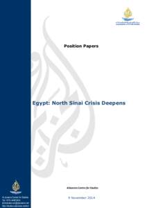 Position Papers  Egypt: North Sinai Crisis Deepens AlJazeera Centre for Studies Al Jazeera Center for Studies