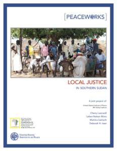 [ PEACEW  RKS [ LOCAL JUSTICE in southern sudan
