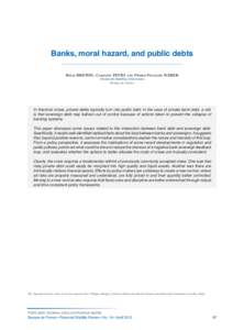 Banks, moral hazard, and public debts