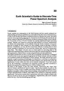Earth Scientist’s Guide to Discrete-Time Power Spectrum Analysis