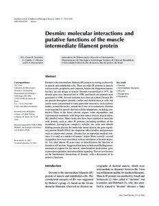 Brazilian Journal of Medical and Biological Research[removed]: [removed]Molecular functions and putative interactions of desmin ISSN 0100-879X