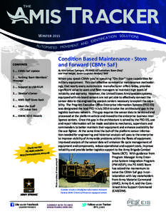 THE  Winter 2015 Condition Based Maintenance - Store and Forward (CBM+ SaF)
