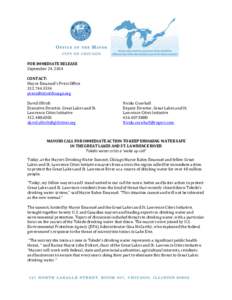 FOR IMMEDIATE RELEASE September 24, 2014 CONTACT: Mayor Emanuel’s Press Office 
