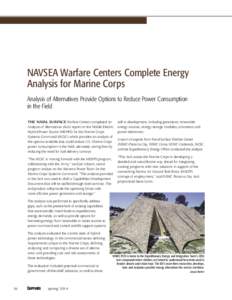 Spr14_NAVSEA Warfare Centers Complete Energy Analysis for Marine Corps