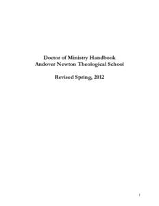 Doctor of Ministry Handbook