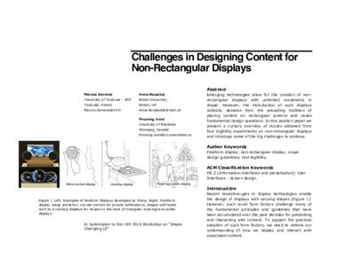 Challenges in Designing Content for Non-Rectangular Displays Abstract Marcos Serrano  Anne Roudaut