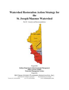 Watershed Restoration Action Strategy for the St. Joseph/Maumee Watershed Part II: Concerns and Recommendations  Prepared for