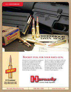 6.5 creedmoor  Rocket fuel for your race gun.
