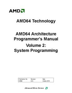 AMD64 Architecture Programmer’s Manual, Volume 2: System Programming