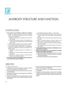 4 ANTIBODY STRUCTURE AND FUNCTION