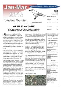 Friends of Edithvale – Seaford Wetlands Inc.  Number 131 Inside this issue:  Wetland Warbler