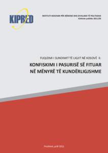 STRENGTHENING OF RULE OF LAW IN KOSOVO II: