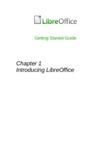 Getting Started Guide  Chapter 1 Introducing LibreOffice  Copyright