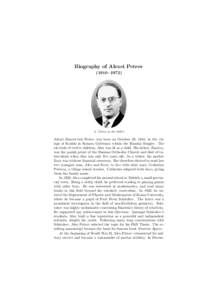 Biography of Alexei Petrov (1910–1972) A. Petrov in the 1960’s  Alexei Zinovievich Petrov was born on October 28, 1910, in the village of Koshki in Samara Gubernya within the Russian Empire. The