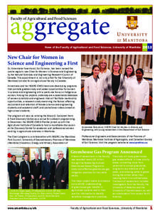 aggregate Faculty of Agricultural and Food Sciences News of the Faculty of Agricultural and Food Sciences, University of Manitoba  2012