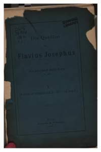 Die Quellen des Flavius Josephus