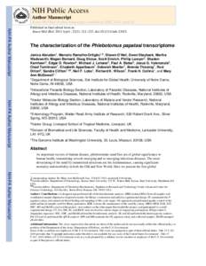 NIH Public Access Author Manuscript Insect Mol Biol. Author manuscript; available in PMC 2014 April 01. NIH-PA Author Manuscript