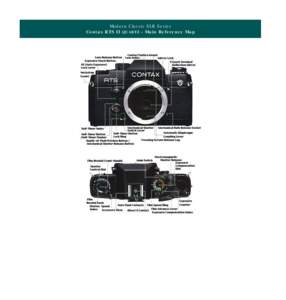 Modern Classic SLR Series Contax RTS II QUARTZ - Main Reference Map Main Switch: This switch provides a master control over the entire electronic operation of the RTS II Quartz, activating the exposure metering system 