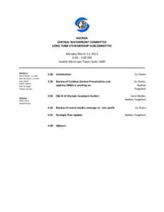 CWC Long Term Stewardship Subcommittee: Agenda March 12, 2012