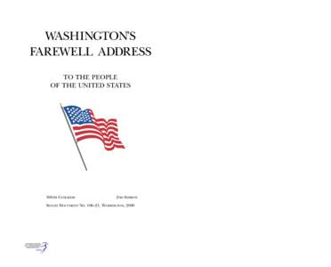 Cover**WashFarewell.qrk:18 AM Page 1  WASHINGTON’S FAREWELL ADDRESS TO THE PEOPLE OF THE UNITED STATES