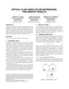 OPTICAL FLOW USING COLOR INFORMATION: PRELIMINARY RESULTS Kelson R. T. Aires