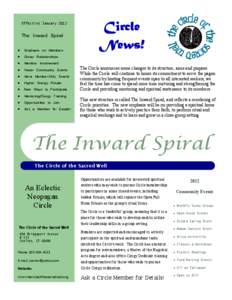 Effective January[removed]The Inward Spiral ♦  Emphasis on Members